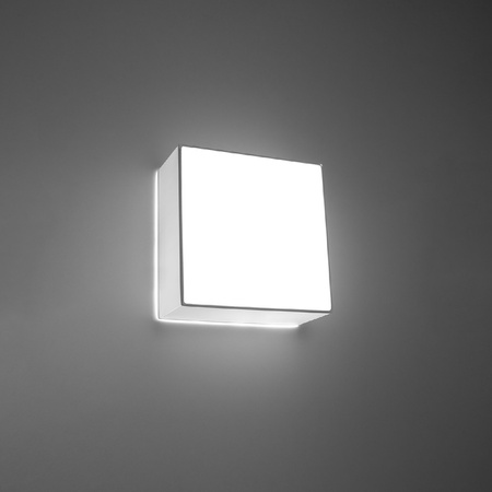 Lampa Sufitowa Plafon E27 Kwadratowa Biała Minimalistyczna Horus Sollux
