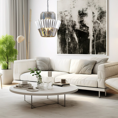 Lampa Sufitowa Żyrandol DONNA Chrom 9xE14 Milagro