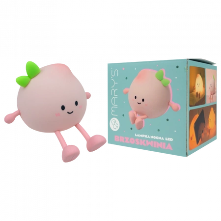 Lampka Nocna Dziecięca LED 2.5W 3000K Ciepła Akumulatorowa 600mAh Różowa BRZOSKWINIA MARY'S