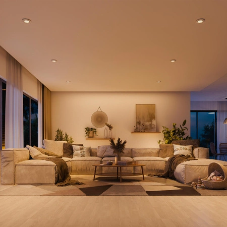 Oprawa Podtynkowa Wpuszczana LED GU10 Ruchoma Aluminiowa Okrągła Biała Peridot Philips