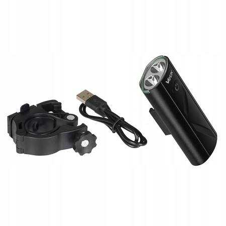 Latarka Lampka Przednia Rowerowa LED USB-C Uchwyt 5 Trybów 260lm IPX6 VAYOX