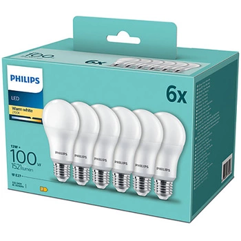 6PAK Żarówka LED E27 13W = 100W 1521lm 2700K Ciepła PHILIPS