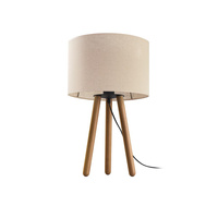 Lampa Stołowa Biurkowa Nocna TOKYO Abażur Beżowo-Drewniana Sosna Skandynawska E27 5295 TK Lighting