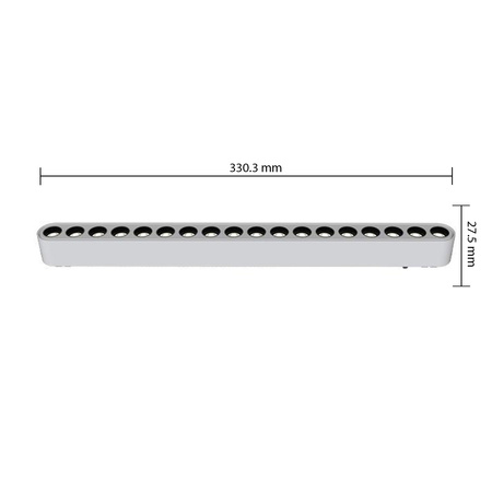 Lampa LED do Szynoprzewodu Magnetycznego Wtykana 16W 1120lm 4000K Neutralna CRI90 24° 48V Biały Luxo Masterled