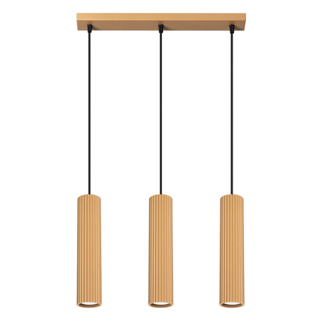 Lampa Wisząca Sufitowa Zwis Tuba Spot 3x GU10 Złota Karbon Deep Space SL.1556 Sollux