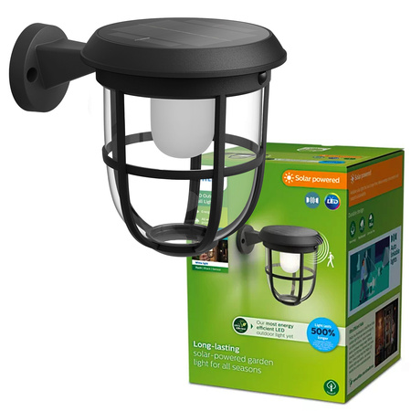 Lampa Ogrodowa LED Kinkiet Elewacyjny Solarny RADII 1,3W 4000K IP44 Czujnik Ruchu Zmierzchu PHILIPS