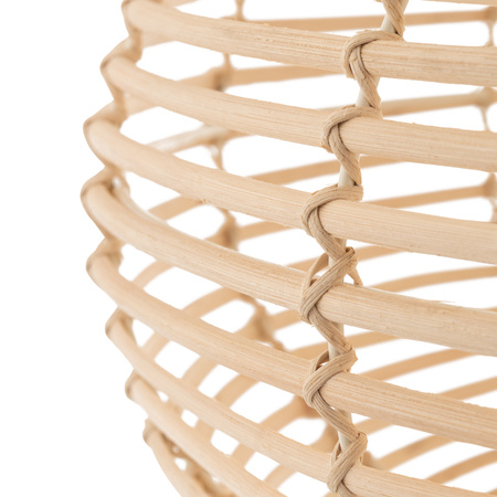 Lampa Sufitowa Wisząca E27 Biała Skandynawska RATTAN M 11154 Nowodvorski