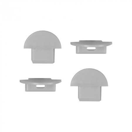 Profil Aluminiowy do Taśm LED Anodowany Wpuszczany 2m z Mlecznym Kloszem i Zaślepkami Ecolight