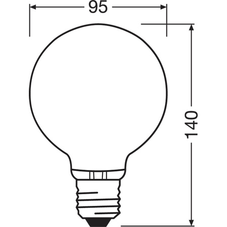 Żarówka LED E27 G95 4W = 60W 840lm 3000K Ciepła 320° LEDVANCE Ultra Efficient