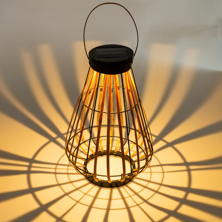 Lampa Solarna LED Zewnętrzna Ogrodowa Stojąca Wisząca Latarenka 3000K IP44 37cm Czujnik Zmierzchu