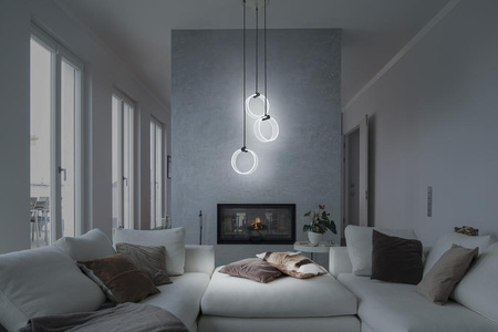 Lampa Sufitowa Wisząca Dekoracyjna LED 20W 1300lm 3000K - 4200K - 6500 K CCT Czarny Decor Ledvance