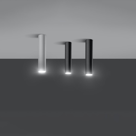 Lampa Sufitowa Oprawa Natynkowa SPOT TUBA GU10 Tubularna Biała Nowoczesna Lagos Sollux