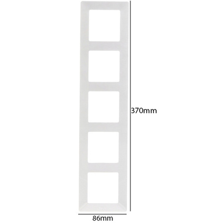 Ramka Pięciokrotna do Włączników Światła Gniazdek Biała LEGRAND VALENA LIFE
