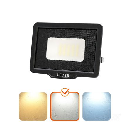 Naświetlacz LED Zewnętrzny Ogrodowy 20W 1600lm 4000K Neutralny 120° IP65 Czarny MH Kobi