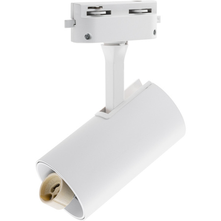 Reflektor Szynowy GU10 BIAŁY do Szynoprzewodów Jednofazowych Regulowana Oprawa na Szynę Walec SPOT Lampa