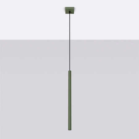 Lampa Wisząca Sufitowa Zwis Tuba Spot 1x G9 Oliwkowa Pastelo Ocean Green SL.1518 Sollux