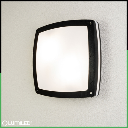 Lampa Ogrodowa Kinkiet Elewacyjny Plafon 2x E27 Kwadratowy LARIS LUMILED