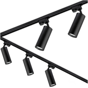 Zestaw Szynowy Szynoprzewód Szyna Listwa 3m + 5x Lampa Reflektor GU10 LED Czarny