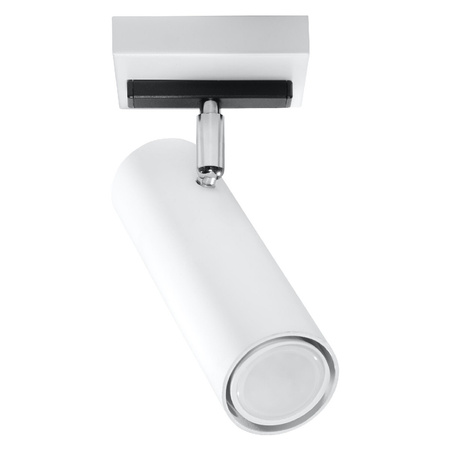 Lampa Sufitowa Oprawa Natynkowa SPOT TUBA Reflektor GU10 Ruchoma Tubularna Biała Nowoczesna Direzione Sollux