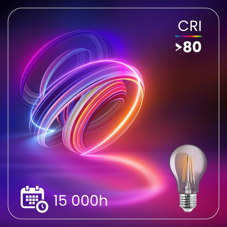 6x Żarówka LED E27 A60 6W = 50W 660lm 2200K Ciepła 360° DYMIONA FILAMENT LUMILED