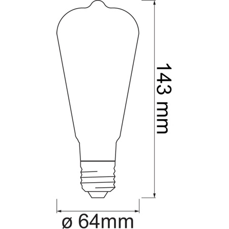 Żarówka LED E27 ST64 6W 680lm 2400K Ciepła Filament LEDVANCE SMART+ ZigBee Ściemnialna