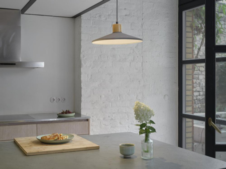 Lampa Sufitowa Wisząca Dekoracyjna E27 Zwis Szary Brązowy Beton Decor Ledvance