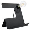 Lampa Biurkowa Stojąca Stołowa Nocna E27 Nieregularna Czarna Industrialna Incline Sollux