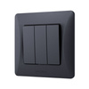 Przełącznik Włącznik Schodowy 3-biegunowy 10A Natynkowy Czarny BINERA VIDEX