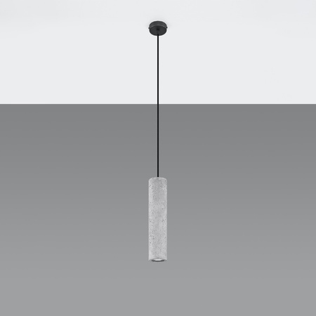 Lampa Sufitowa Wisząca Zwis GU10 Tubularna Szara Industrialna Luvo Sollux