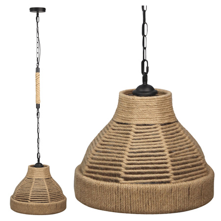 Lampa Sufitowa Wisząca Zwis E27 Beżowy Czarna Avera Sanico Goldlux