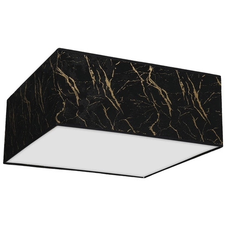 Plafon LED Lampa Sufitowa SENSO Czarna Złota Kwadrat 2xE27 Milagro