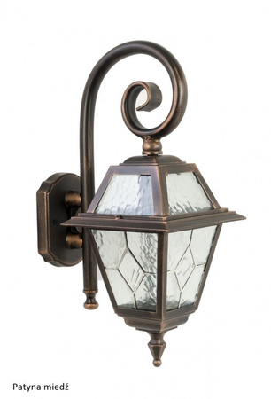 Lampa Ogrodowa Zewnętrzna Elewacyjna KINKIET LED Witraż K 3012/1/N E27 Su-Ma