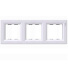 Ramka Potrójna do Włączników Światła Gniazdek Biała