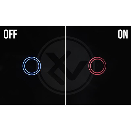 Włącznik szklany DOTYKOWY Wi-Fi LED czarny podwójny