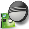 Kinkiet Ogrodowy Lampa Elewacyjna Zewnętrzna LED 6W 600lm 2700K IP44 Czarna Yarrow Philips