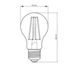 Żarówka LED E27 A60 9W = 75W 1055lm 2700K Ciepła Filament Ściemnialna TOSHIBA