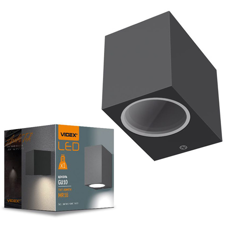 Kinkiet Ogrodowy Lampa Elewacyjna Zewnętrzna LED GU10 IP54 Szara ARON Videx