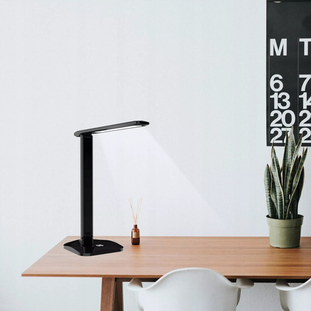 Lampka Biurkowa Nocna LED 9W CCT 3in1 3500-6500K Szkolna USB Czarna