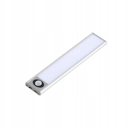 Lampka Podszafkowa LED Listwa Meblowa 1W 4500K 20cm z Czujnikiem Ruchu Srebrna