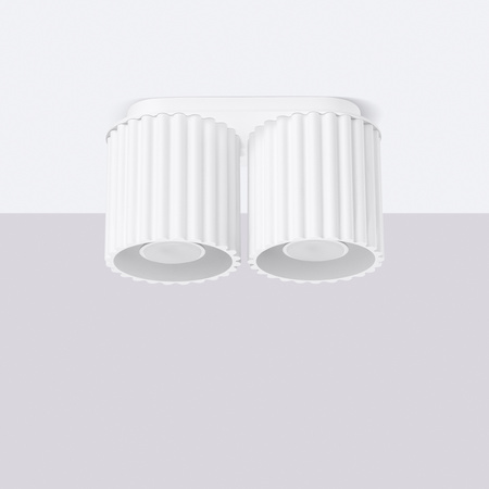 Oprawa Natynkowa 2x GU10 Aluminiowa Biała Aura Deep Space SL.1780 Sollux