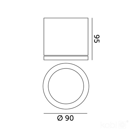 Lampa Ogrodowa Zewnętrzna Oprawa Punktowa GU10 Czarna IP54 Querk Kobi