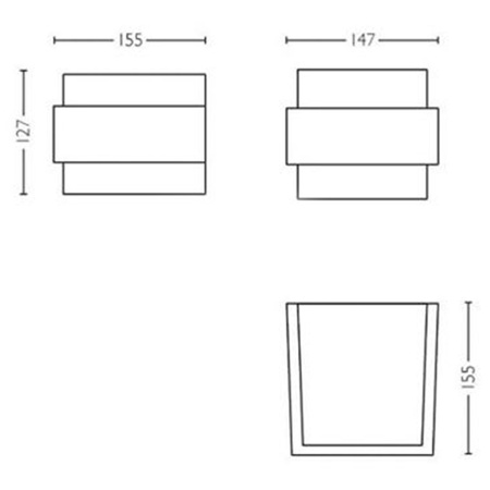 Kinkiet Ogrodowy Lampa Elewacyjna Zewnętrzna E27 IP44 Srebrna Shades Philips