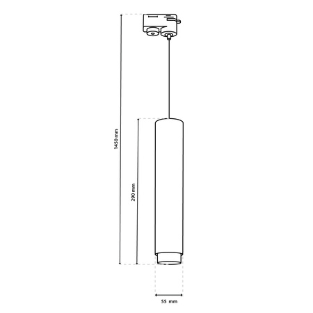 Lampa Wisząca Sufitowa Zwis 29cm Reflektor GU10 LED ELIGIS Czarny LUMILED