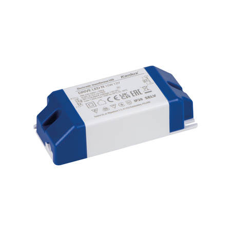 Zasilacz Elektroniczny Stałonapięciowy do Oświetlenia LED 15W 12V DC 1.25A Biały DRIVE KANLUX