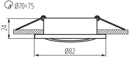Oprawa sufitowa halogenowa ruchoma RADAN MR16 aluminium Kanlux
