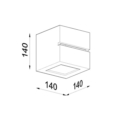 Lampa Ścienna Oprawa Natynkowa Kinkiet E27 Kwadratowa Biała Nowoczesna Leo Sollux