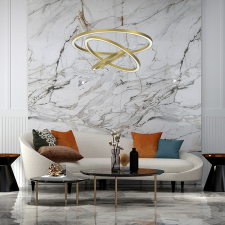 Lampa Wisząca Sufitowa GALAXIA Złota 85W LED Milagro