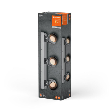 Lampa Sufitowa Ścienna LED Reflektor 3-Punktowy Dekoracyjny Ozdobny 16.5W Srebrny LEDVANCE