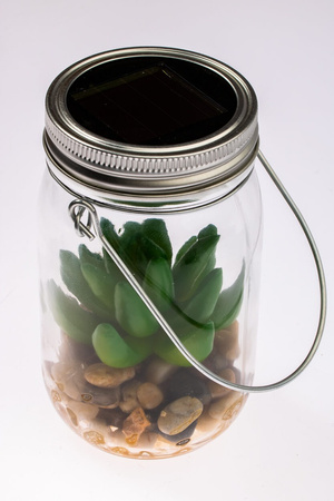 Lampa Ogrodowa LED Solarna Wisząca Słoik Do Ogrodu 13,5 cm VO1925 VOLTENO