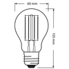 Żarówka LED A60 E27 7.5W = 75W 1055lm 2700K Ciepła 300° Ściemnialna Retrofit Filament CLASSIC Osram
